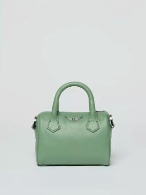NWT ZADIG & VOLTAIRE Sunny Nano Wings Grained Leather Bag, Soul Green